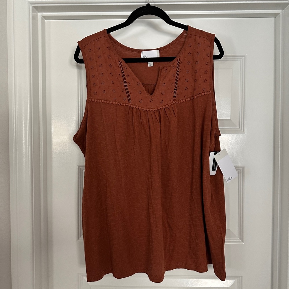 Rust/Burnt Orange Plus Tank Top